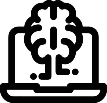 Brain idea symbol icon vector image. Illustration of the creative intelligence think design image