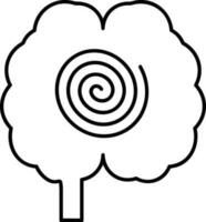 Brain idea symbol icon vector image. Illustration of the creative intelligence think design image