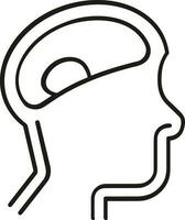 Brain idea symbol icon vector image. Illustration of the creative intelligence think design image