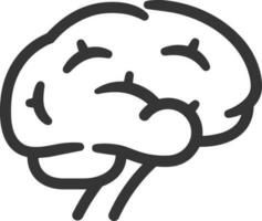 Brain idea symbol icon vector image. Illustration of the creative intelligence think design image