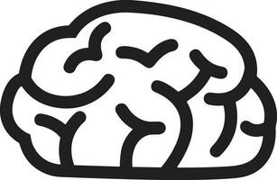 Brain idea symbol icon vector image. Illustration of the creative intelligence think design image