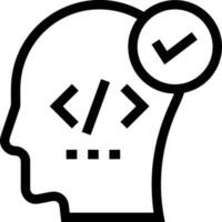 Brain idea symbol icon vector image. Illustration of the creative intelligence think design image