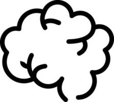 Brain idea symbol icon vector image. Illustration of the creative intelligence think design image