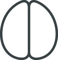 Brain idea symbol icon vector image. Illustration of the creative intelligence think design image