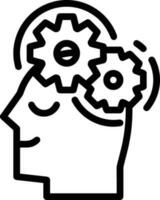 Brain idea symbol icon vector image. Illustration of the creative intelligence think design image