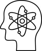 Brain idea symbol icon vector image. Illustration of the creative intelligence think design image