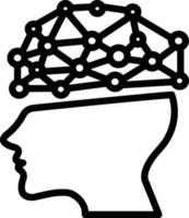 Brain idea symbol icon vector image. Illustration of the creative intelligence think design image