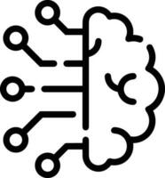 Brain idea symbol icon vector image. Illustration of the creative intelligence think design image