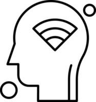 Brain idea symbol icon vector image. Illustration of the creative intelligence think design image