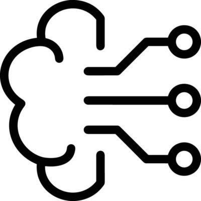 Brain idea symbol icon vector image. Illustration of the creative intelligence think design image