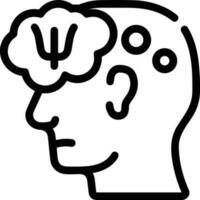 Brain idea symbol icon vector image. Illustration of the creative intelligence think design image