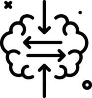 Brain idea symbol icon vector image. Illustration of the creative intelligence think design image