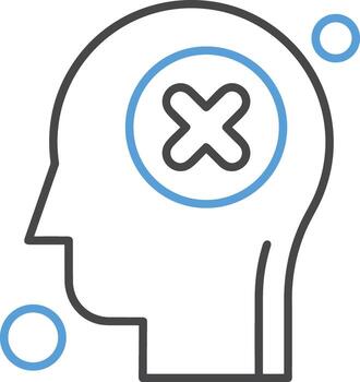 Brain idea symbol icon vector image. Illustration of the creative intelligence think design image