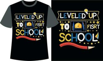 LEVELED UP TO FISRT SCHOOL vector