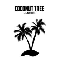 coconut tree Silhouette vector stock illustration  Palm Tree silhoutte