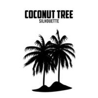 coconut tree Silhouette vector stock illustration  Palm Tree silhoutte