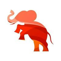 elephant colorful gradient style vector design