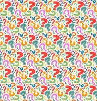 Abstract Question Mark  Symbol Seamless Pattern vector