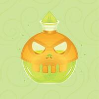 Isolated colored magical flask potion Vector