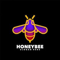 Honey bee gradient logo vector