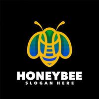 Honeybee colorful graident vector