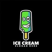 Cute ice cream mascot vector