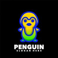 Penguin gradient cartoon vector