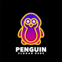 Penguin gradient logo colorful vector