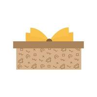 Christmas gifts in kraft paper set. DIY rustic present boxes in craft wrappings with twine bows and branches, Xmas wreaths, and envelopes. Brown Gift Box Illustration. vector