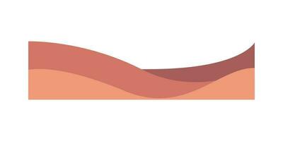 Wavy design element. Decor for brochure, banner, and flyer. Fluid, color wave, curve smooth line. Vector. Triple Wave Border Elements vector