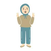 happy people positive gestures body language vector