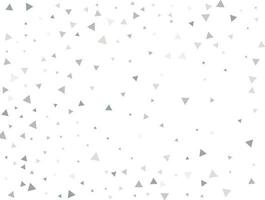 Light silver Triangular glitter confetti background. White festive texture. vector