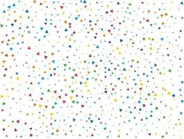 Triangular Rainbow  Confetti. Rainbow glitter confetti background. Vector illustration.