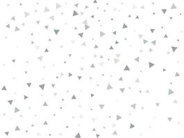 Light silver Triangular glitter confetti background. White festive texture. vector