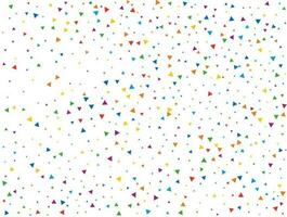 Triangular Rainbow  Confetti. Rainbow glitter confetti background. Vector illustration.