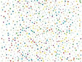 Triangular Rainbow  Confetti. Rainbow glitter confetti background. Vector illustration.