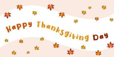 happy autumn thanksgiving day illustration background vector