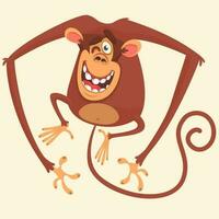 Cute cartoon monkey chimpanzee character vector