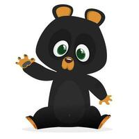 Funny cartoon bear vector illustration