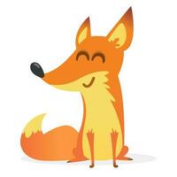 Cute cartoon fox. Vector illustration