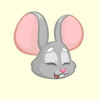 Cartoon mouse. Vector illustration of gray mouse head icon
