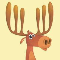 Cool cartoon moose. Vector illustration