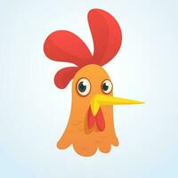 Cartoon cute rooster icon. Vector illustration