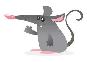 Cute cartoon mouse. Vector illustration isolated