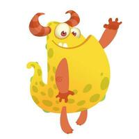 Funny cartoon monster. Vector illustration