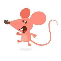 Cute cartoon mouse. Vector illustration isolated