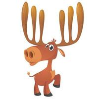 Cool cartoon moose. Vector illustration