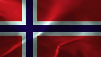 waving fabric texture flag of Norway satin animation video