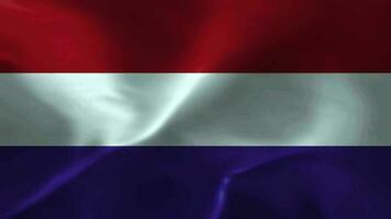 golvend kleding stof structuur vlag van Nederland satijn animatie video