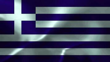 ondulación tela textura bandera de Grecia satín animación video